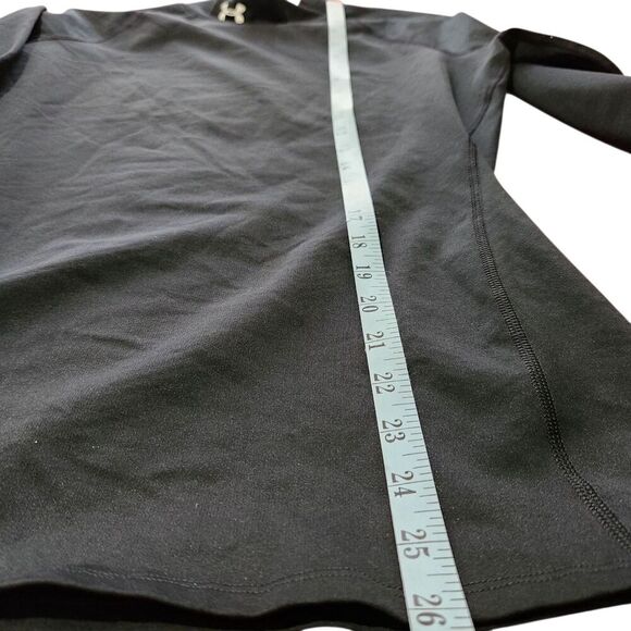 Under Armour Coldgear Top For Women Size Large Fitted Black Color  Mock Neck - Picture 4 of 9